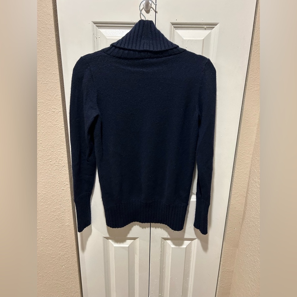 Reset R Label Wool Cashmere Turtleneck Navy Sweater , size M - Picture 3 of 5
